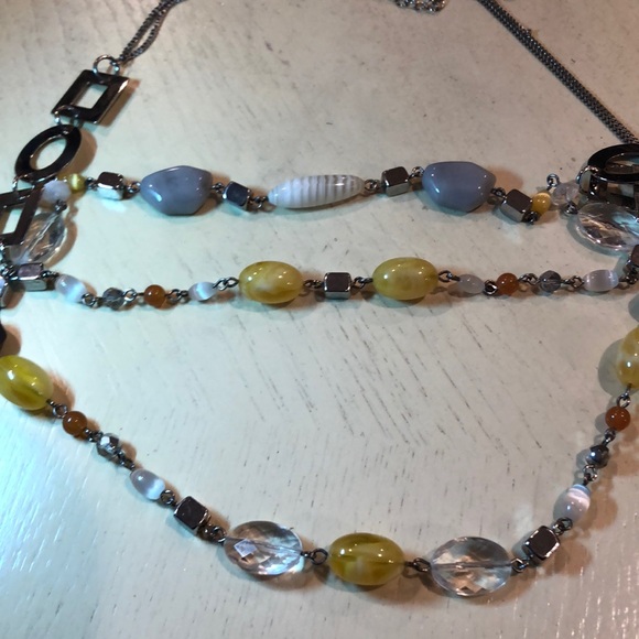 Lia Sophia Yellow Silver Tone Necklace - Picture 5 of 8